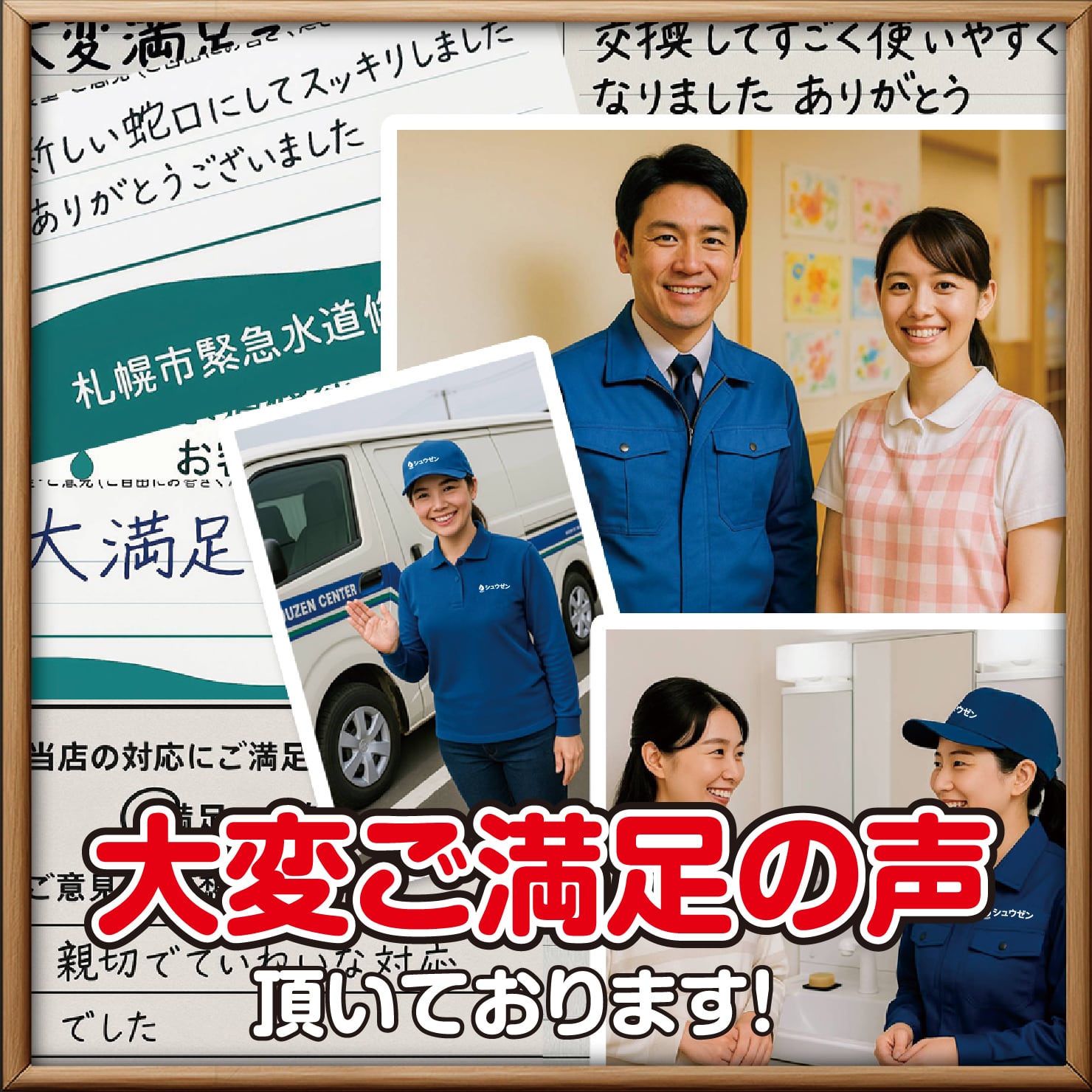 大変ご満足の声頂いております！